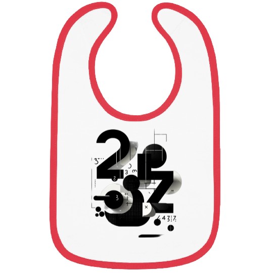 Abstract Lucky number 2 Bibs