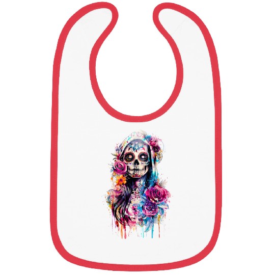 Santa Muerte Saint Mexican Folklore Dead Skull Bibs