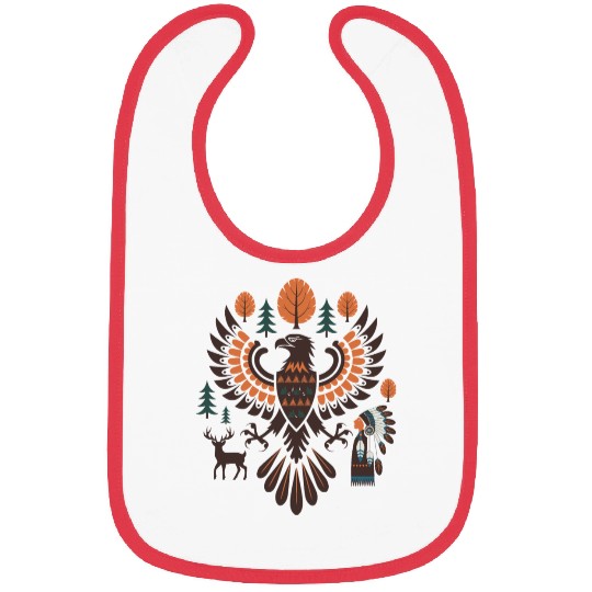 Native American Eagle Design Bibs