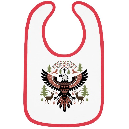 Native American Style Eagle Design Bibs
