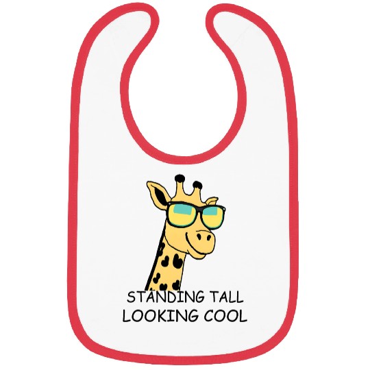 Giraffe in Sunglasses Bibs