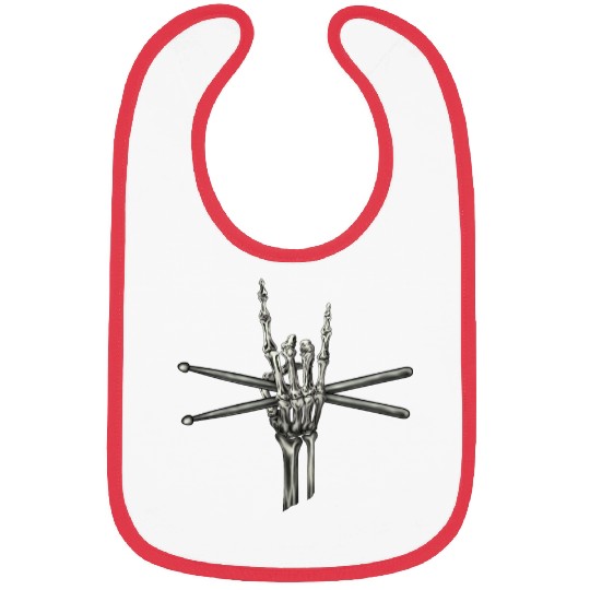 Skeleton Hand Drumsticks Bibs