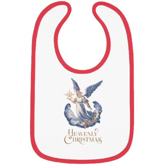 Heavenly Christmas Angel with Star Holiday Art Bibs