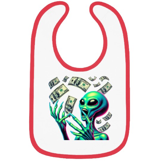 Alien Money Splash Bibs