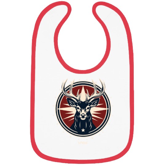 Strong Deer Emblem Bibs
