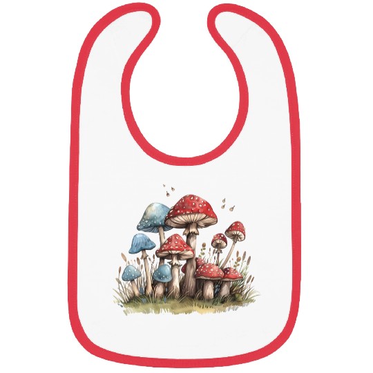 colorful wild mushrooms Bibs