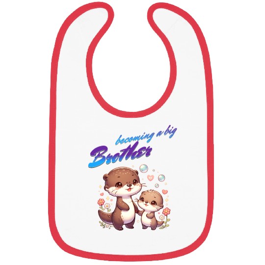Soon I'll Be A Big Brother, Sweet Otter Brother Bibs