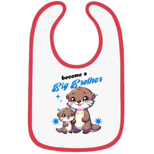 Soon I'll Be A Big Brother, Sweet Otter Brother Bibs