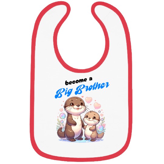 Soon I'll Be A Big Brother, Sweet Otter Brother Bibs