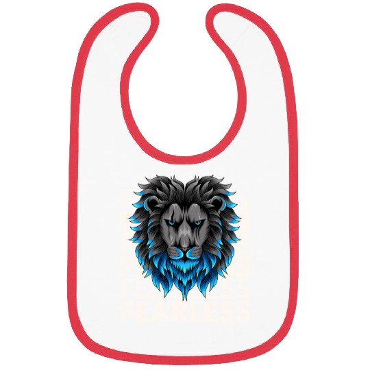 fearless lion design Bibs