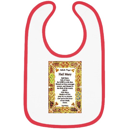 Hail Mary Catholic Prayer Bibs