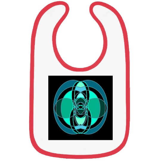 Abstract blue and green design Bibs