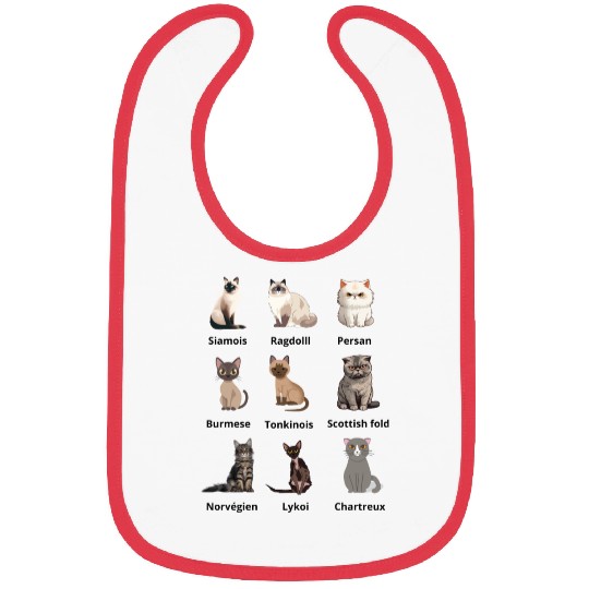 Types of Cats Future Cat Lovers Kids Feline Bibs