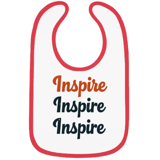 Inspire Retro Typography Bibs