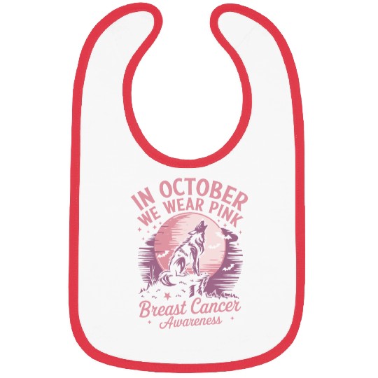 Breast Cancer Design - Wolf Bibs