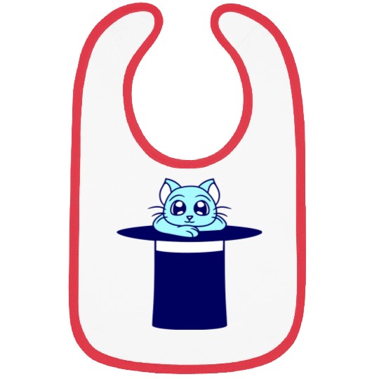 Magical Enchanted Top Hat Cylinder Wizard Cat Sir Bibs