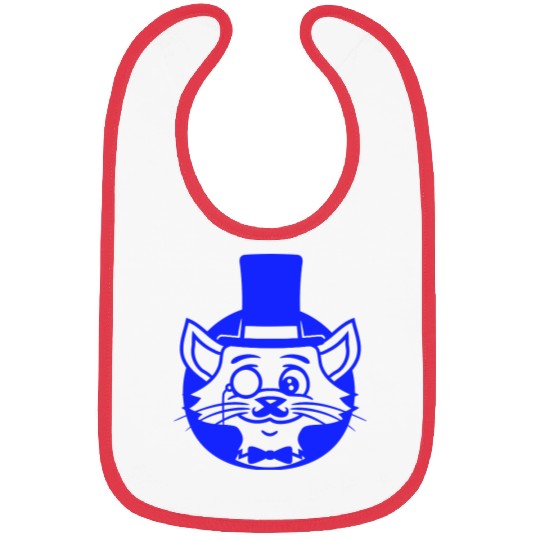 Sir Cat Gentleman Top Hat Monocle Glasses Rich Guy Bibs