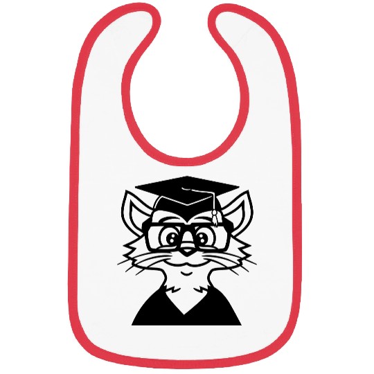 College Degree Cat School-leaving Certificate Pass Bibs