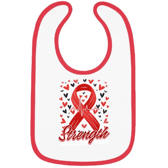 CHD Awareness Strength In Every Beat Bibs