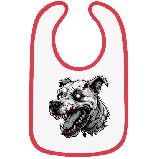 White Zombie Dog Head Bibs