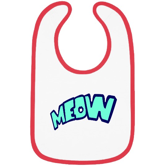 Funny Meow Cat Cartoon Text Quote Comic Letters Bibs