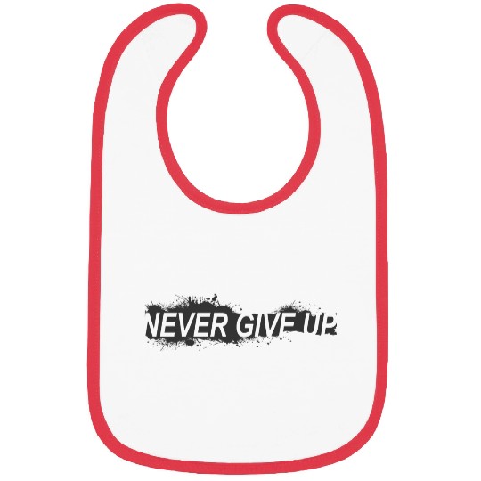 never give up Tipografi eksperimental abstrak Bibs