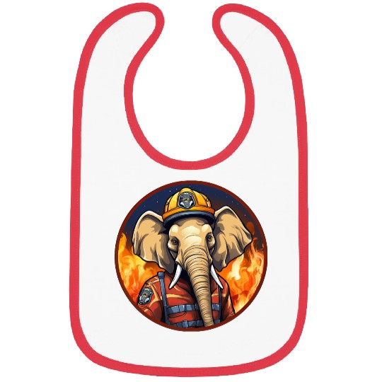 Firefighter elephant Bibs