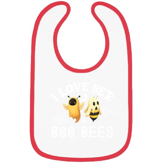 I Love Her Boo Bees Bibs Funny Couples Halloween Co