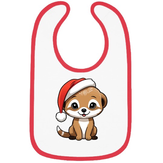 meerkat with a santa hat Bibs
