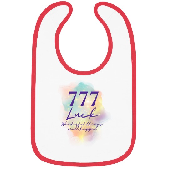 Angel Numbers Luck Mindful Quote 777 Bibs