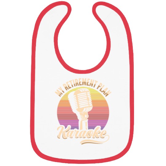 My Retirement Plan Karaoke Microphone Retro Bibs