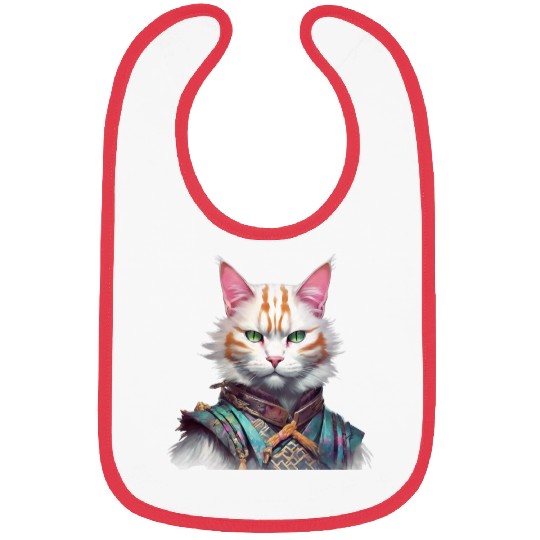 Samurai Cat Guardian Bibs