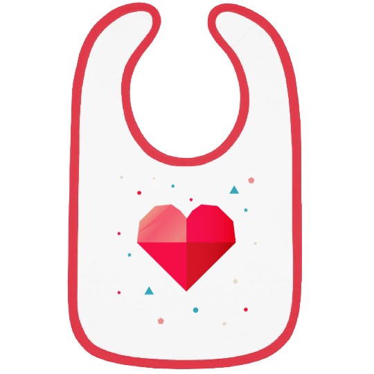 Geometric heart - modern & colorful design Bibs