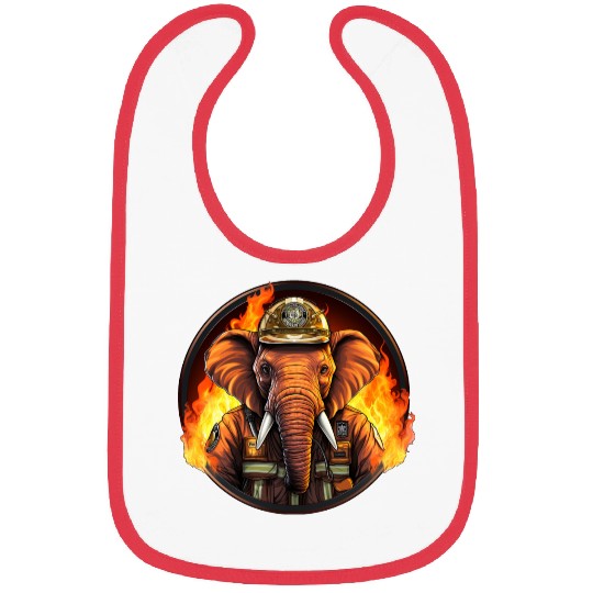 Fireman elephant Bibs
