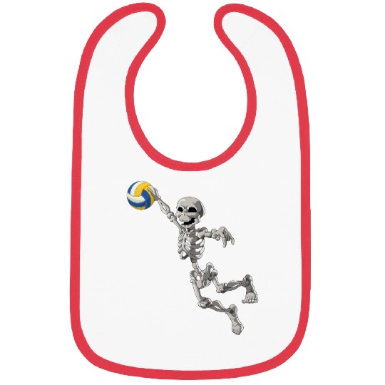 Volleyball Skeleton Volleyball Player Halloween Bibs