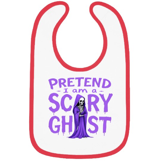 Pretend I Am a Scary Ghost Funny Halloween Costume Bibs