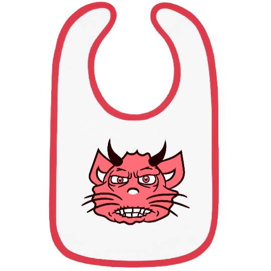 Demon Monster Cat Halloween Fun Horror Devil Horns Bibs