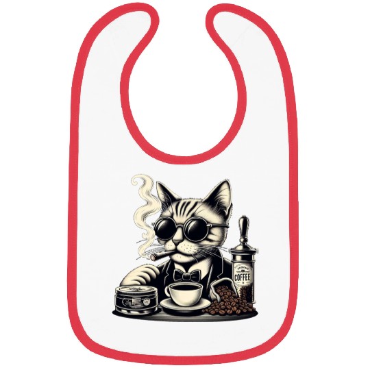 "Midnight Cat" Bibs
