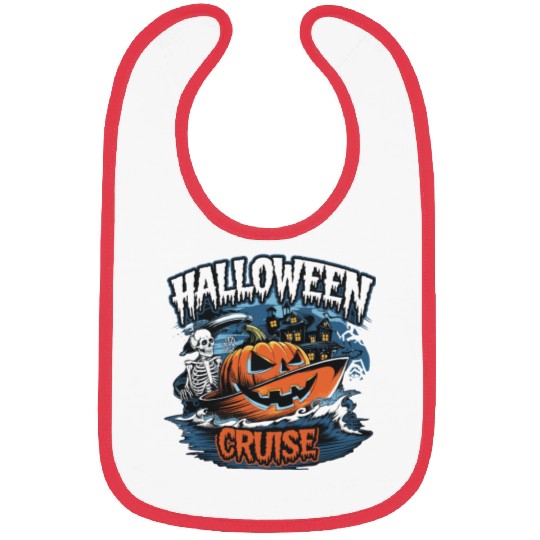 Halloween Cruise skull pumpkin Bibs