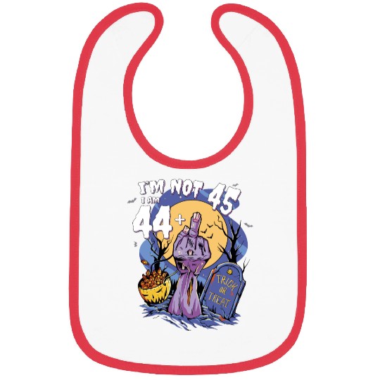 45 and Creepy Cool - 44 + Zombie Finger Birthday Bibs