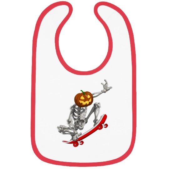 Skateboarding Skeleton Halloween Skater Skateboard Bibs