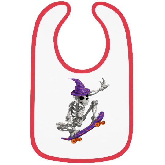 Skateboarding Skeleton Halloween Skater Skateboard Bibs