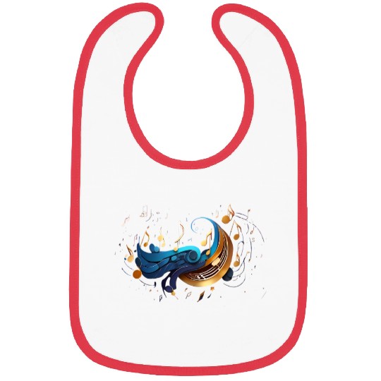 Celestial Music Waves: Abstract Notes and Flow Bibs