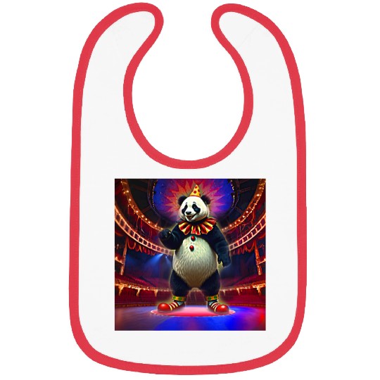 Clown panda Bibs