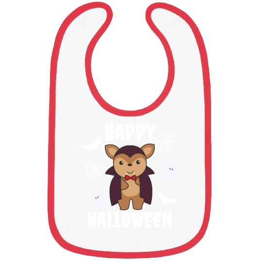 Deer Happy Halloween Cute Devil Vampire Costume Bibs