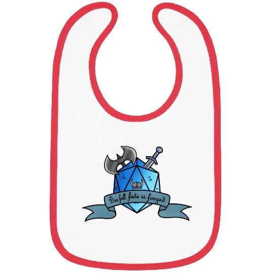 D20 dice with warrior theme Bibs