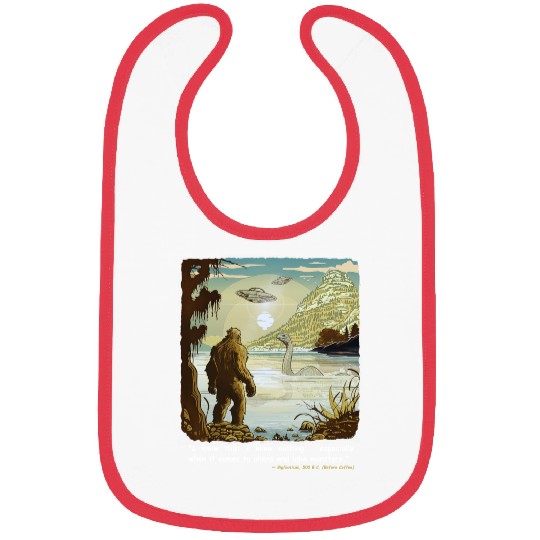 Funny Bigfoot Philosophy Loch Ness Monster UFOs Bibs