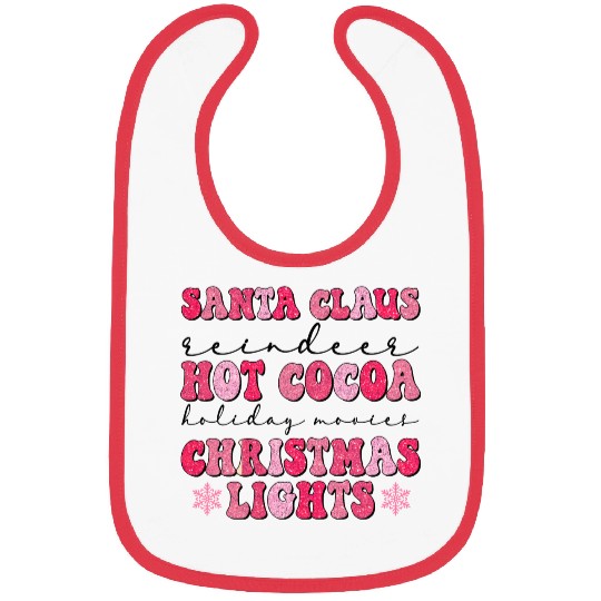 Santa Claus Christmas Vibes Santa Girls Women Bibs