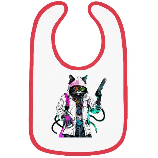 Rastafari Cyberpunk Bad Cat Bibs