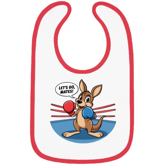The kangaroo is in a boxing pose Bibs